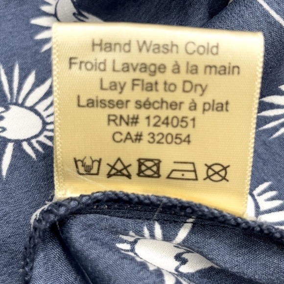 Porridge Anthropologie Floral Blouse Blue & White Womens Medium - Picture 9 of 10